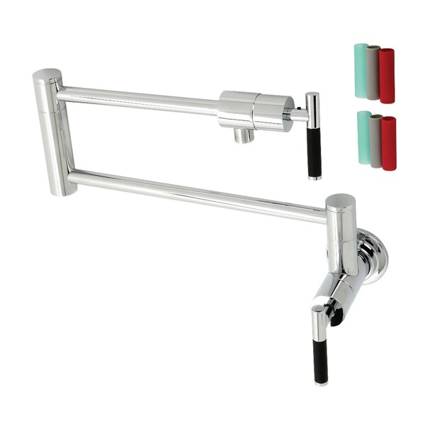 KS4101CKL Kaiser Wall Mount Pot Filler Faucet, Polished Chrome